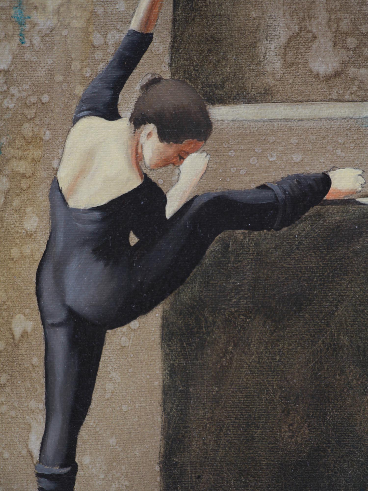 AMERICAN OIL PAINTING BALLERINA BY WILLIAM WOLK PIC-2